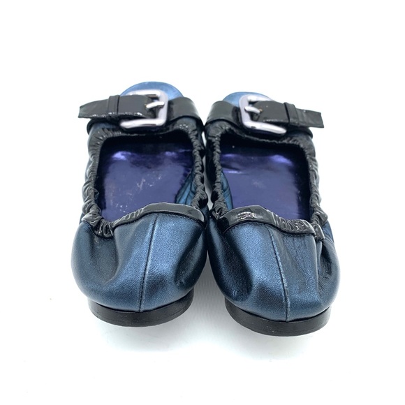 MIU MIU Blue Leather Ballet Flats - Picture 4 of 8